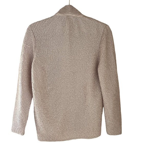4/$25 Betas Choice‎ Cardigan Crinkle Accordion Pleated Texture Gold Open Front - Picture 2 of 12